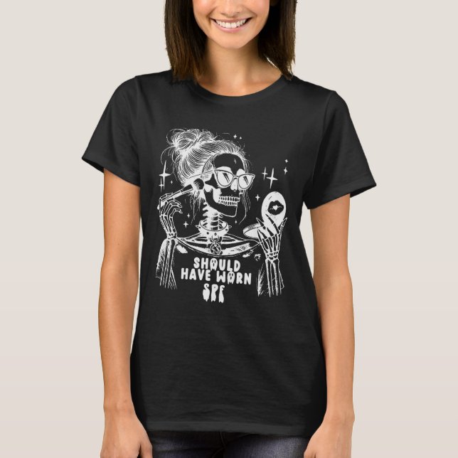 Halloween Skin Care Esthetician Skeleton Skin Esth T-Shirt (Vorderseite)