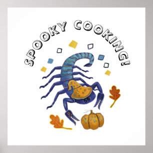 Halloween-Skorpion Poster