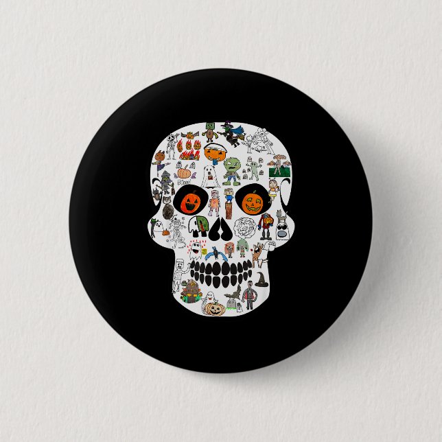 Halloween Skull 2025  Button (Vorderseite)