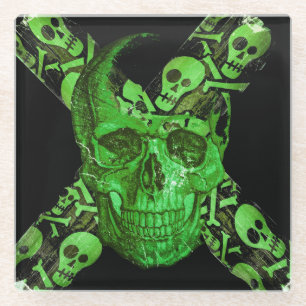 Halloween Skull #2 Glasuntersetzer