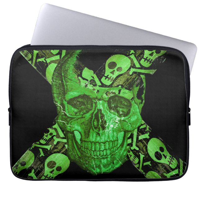 Halloween Skull #2 Laptopschutzhülle (Vorderseite)