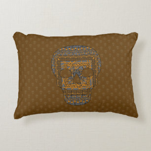 Halloween Skull Accent Pillow Zierkissen