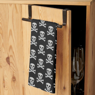 Halloween Skull and Bones Küchentücher