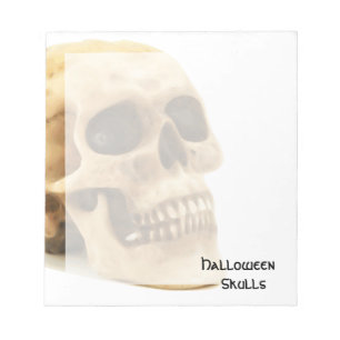 Halloween Skull Bone Notizblock