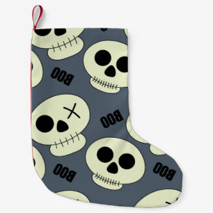 Halloween Skull, Boo Childish Design. Kleiner Weihnachtsstrumpf