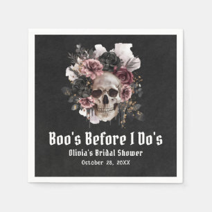 Halloween Skull Boo's Before I Do's Brautparty Serviette