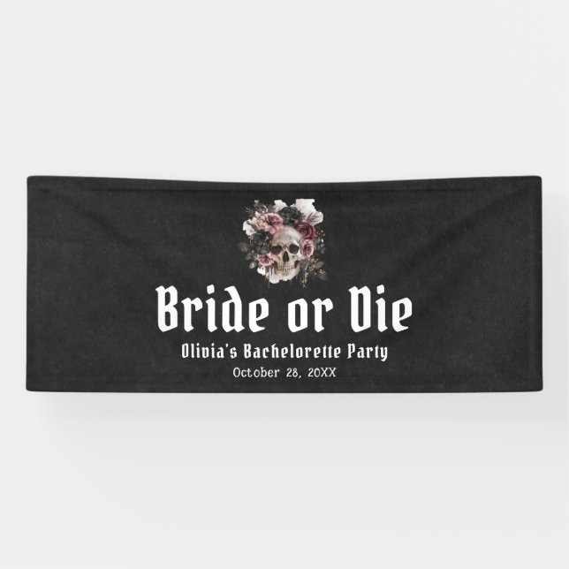 Halloween Skull Bridge oder Die Junggeselinnen-Abs Banner (Horizontal)