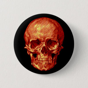 Halloween Skull Button