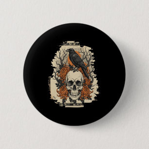 Halloween Skull Button