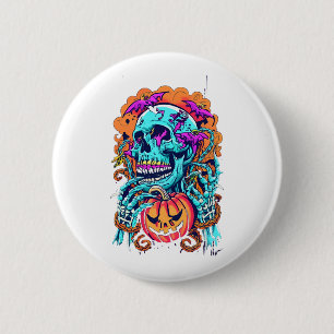 Halloween Skull Button