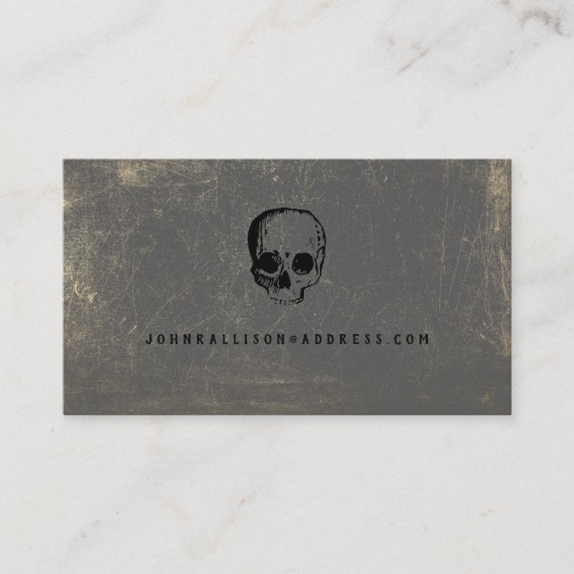 Halloween Skull Calling Card Visitenkarte (Vorderseite)