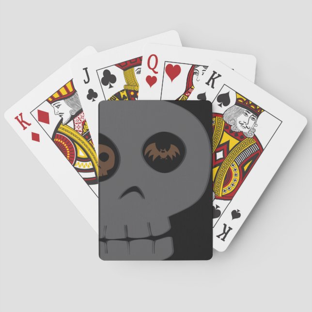 Halloween Skull Custom Playing Cards Spielkarten (Rückseite)