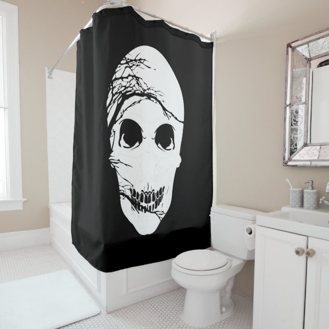 Halloween Skull Duschvorhang (Beispiel)