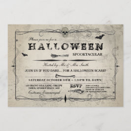 Halloween Skull Invite Gothume Fledermäuse Party Einladung