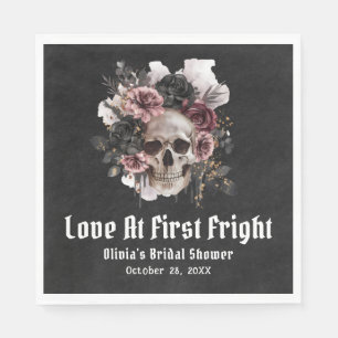 Halloween Skull-Liebe im ersten Fright-Brautparty Serviette