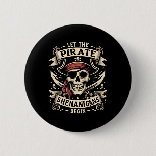Halloween Skull Ließ Die Piraten-Shenanigans fange Button
