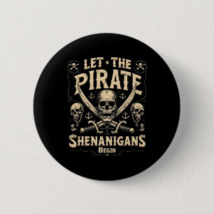 Halloween Skull Ließ The Pirate Shenanigans Beginn Button