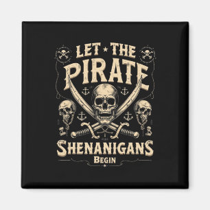Halloween Skull Ließ The Pirate Shenanigans Beginn Magnet