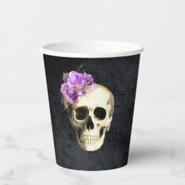 Halloween Skull Lila Rose Pappbecher