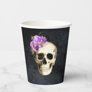 Halloween Skull Lila Rose Pappbecher