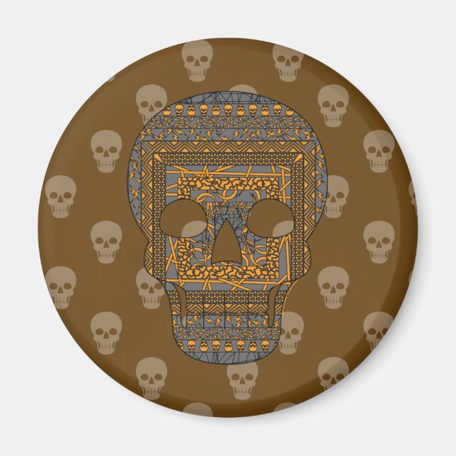 Halloween Skull Magnet (Vorne)