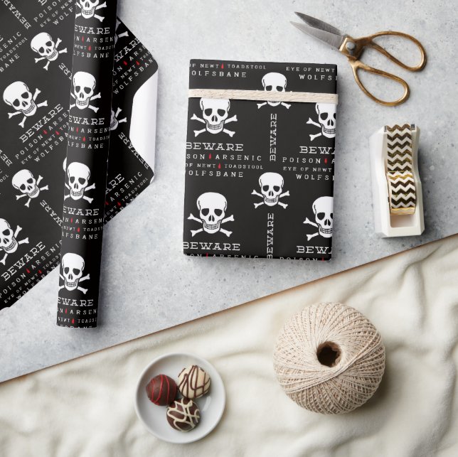Halloween Skull Musterverpackungspapier Geschenkpapier (Kunsthandwerk)