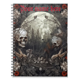 Halloween Skull-Notebook Notizblock
