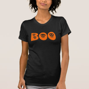 Halloween Skull Orange "Boo" T-Shirt