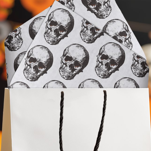 Halloween Skull Pattern Seidenpapier (Eerie Skull Tissue Paper for Decoupage and Gift Wrapping)