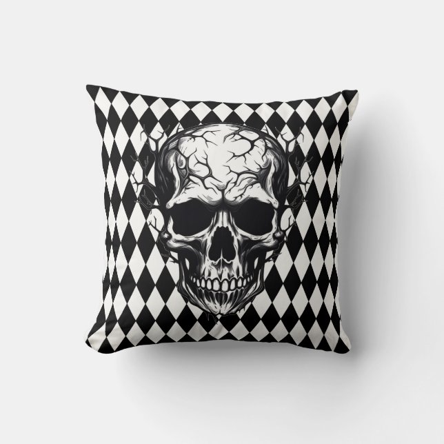 Halloween Skull Pillow Kissen (Vorderseite)