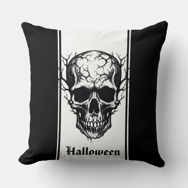 Halloween Skull Pillow Kissen (Vorderseite)