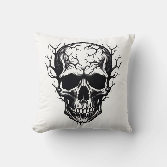 Halloween Skull Pillow Kissen (Vorderseite)