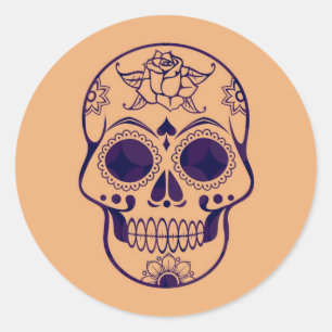 Halloween Skull Runder Aufkleber