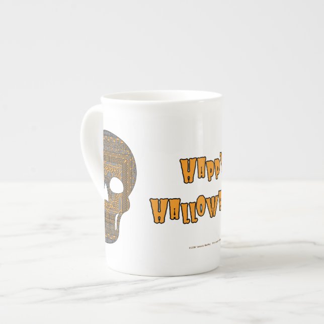 Halloween Skull Specialty Tasse (Vorderseite Links)