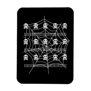 Halloween Skull Spider Web Kostüm Trick Or Treat Magnet