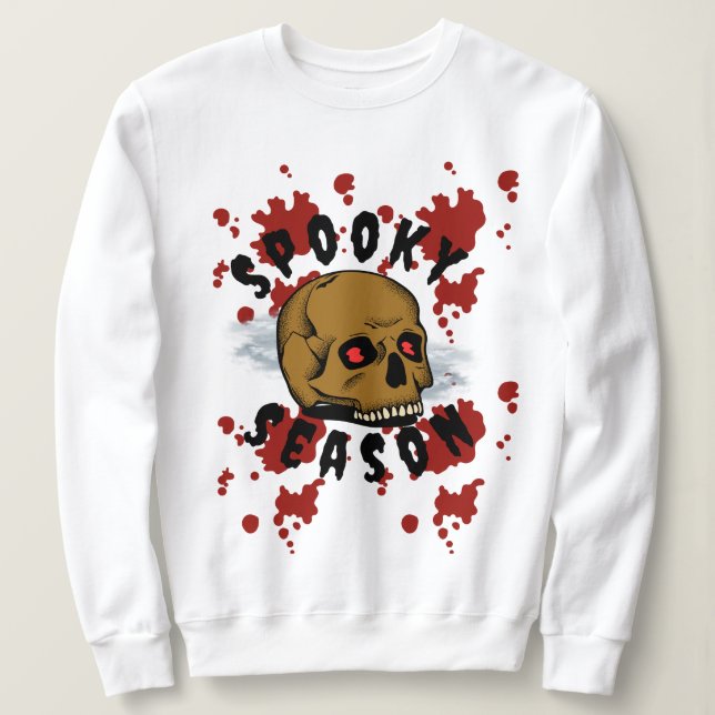 Halloween Skull Spooky Sweatshirt (Design vorne)