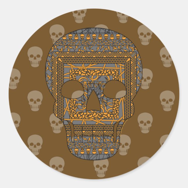 Halloween Skull Sticker (Vorderseite)