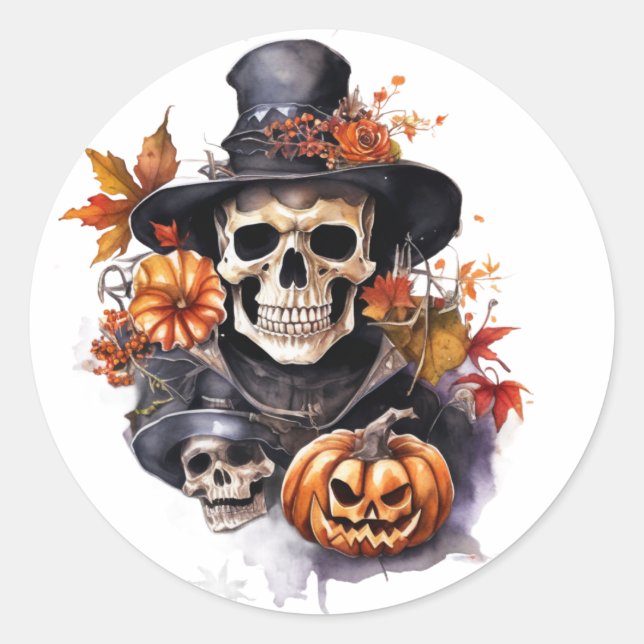 Halloween Skull Stickers (Vorderseite)