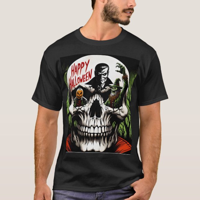 Halloween Skull T - Shirt (Vorderseite)