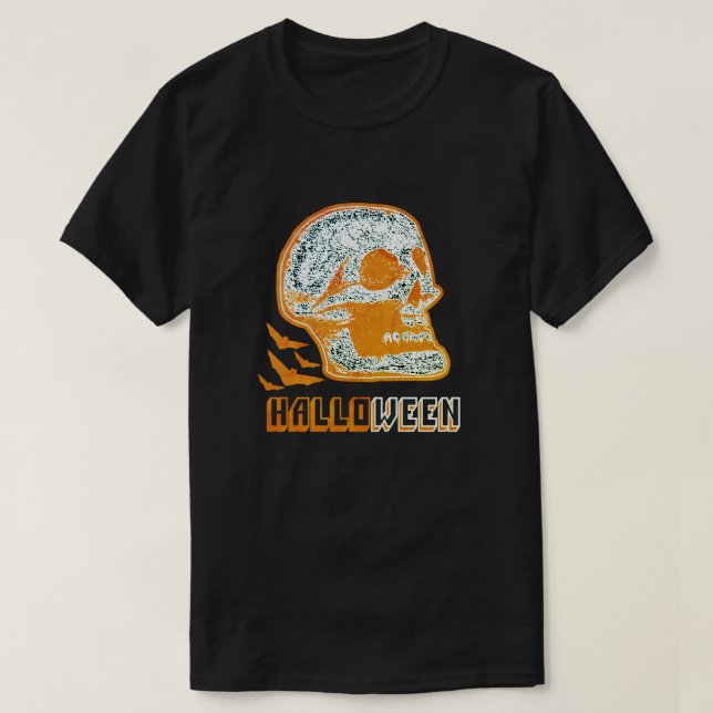 HALLOWEEN SKULL T - SHIRT (Design vorne)