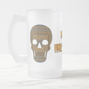 Halloween Skull-Tasse Mattglas Bierglas