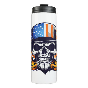 Halloween Skull Thermosbecher