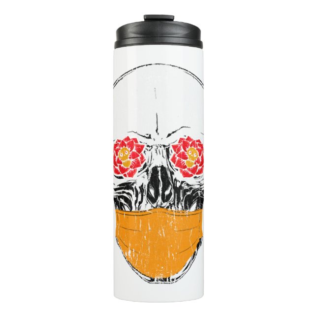 Halloween Skull Thermosbecher (Vorderseite)