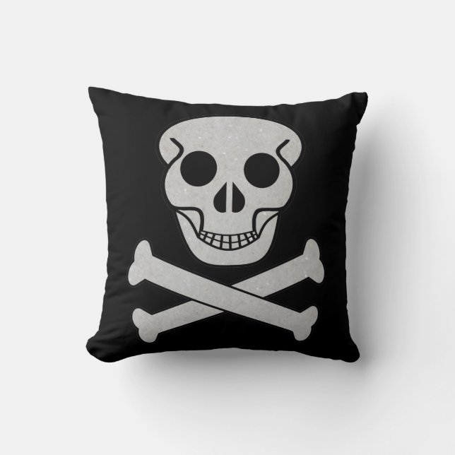 Halloween-Skull und Knochen-Kissen Kissen (Vorderseite)