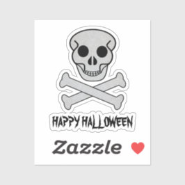 Halloween-Skull und Knochen, kundenspezifisch gesc Aufkleber