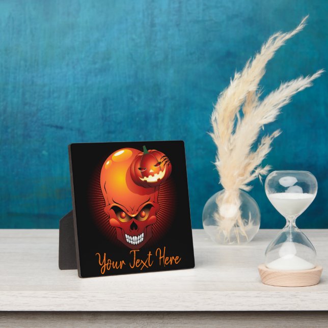 Halloween Skull und Pumpkin Fotoplatte (InSitu)