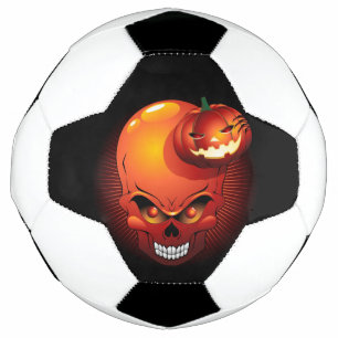 Halloween Skull und Pumpkin Fußball