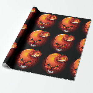 Halloween Skull und Pumpkin Geschenkpapier