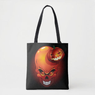 Halloween Skull und Pumpkin Tasche
