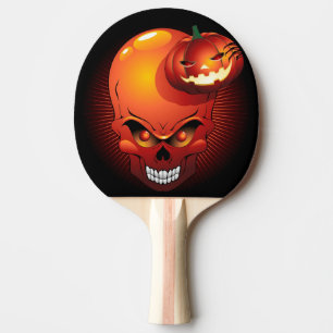 Halloween Skull und Pumpkin Tischtennis Schläger
